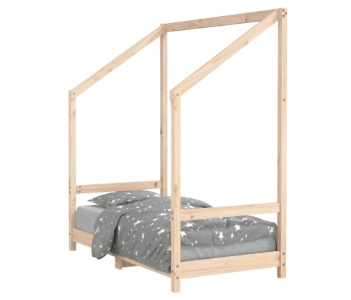 Estructura de cama para niños madera maciza de pino 70x140 cm