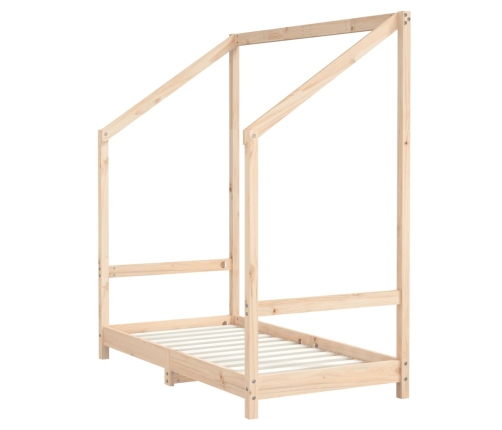 Estructura de cama para niños madera maciza de pino 70x140 cm