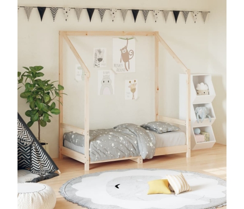 Estructura de cama para niños madera maciza de pino 70x140 cm