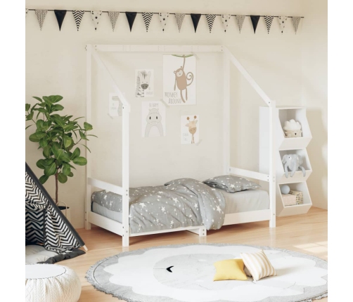 Estructura de cama para niños madera de pino blanco 70x140 cm