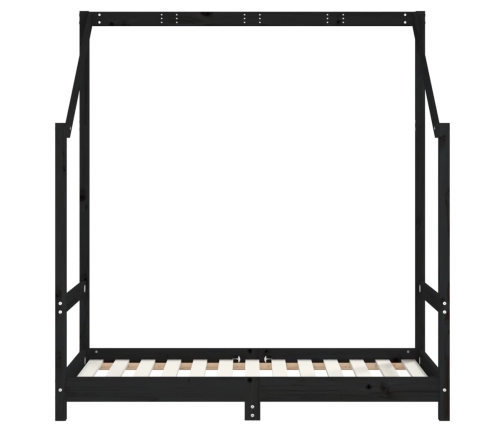 Estructura de cama para niños madera de pino negro 70x140 cm