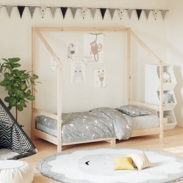 Estructura de cama para niños madera maciza de pino 80x160 cm