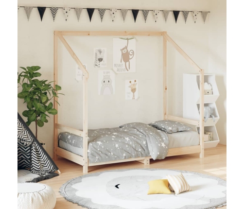 Estructura de cama para niños madera maciza de pino 80x160 cm