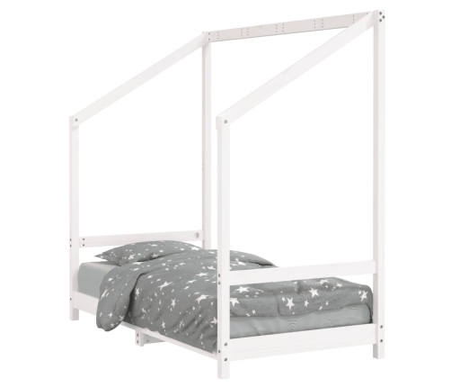 Estructura de cama para niños madera de pino blanco 80x160 cm