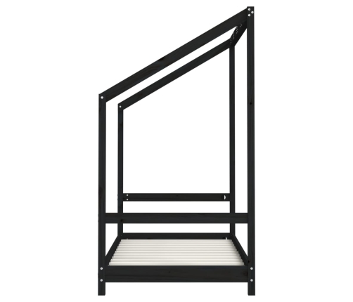 Estructura de cama para niños madera de pino negro 80x160 cm