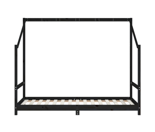 Estructura de cama para niños madera de pino negro 90x190 cm