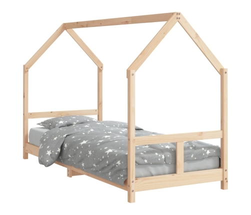 Estructura de cama para niños madera maciza de pino 80x200 cm