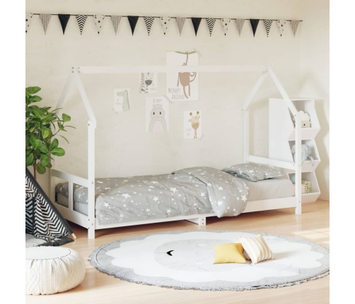 Estructura de cama para niños madera de pino blanco 80x200 cm