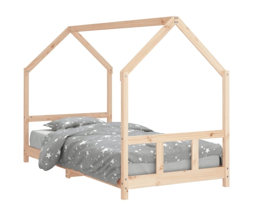 Estructura de cama para niños madera maciza de pino 90x200 cm