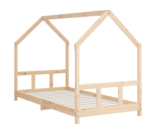 Estructura de cama para niños madera maciza de pino 90x200 cm