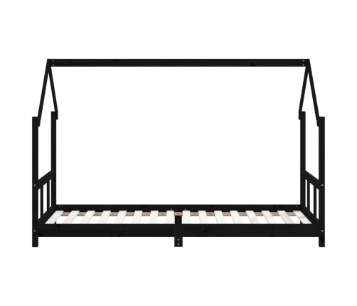 Estructura de cama para niños madera de pino negro 90x200 cm