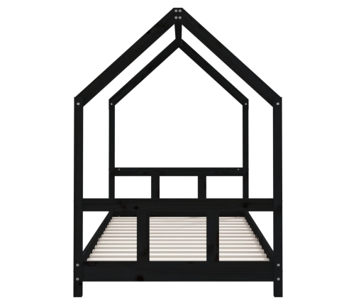 Estructura de cama para niños madera de pino negro 90x200 cm