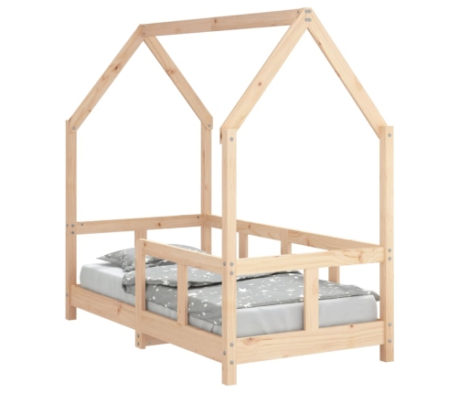 Estructura de cama para niños madera maciza de pino 70x140 cm