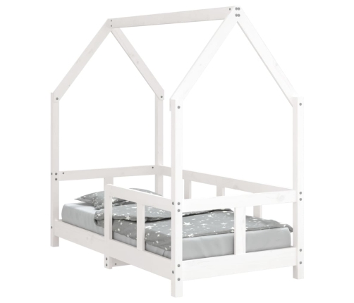 Estructura de cama para niños madera de pino blanco 70x140 cm