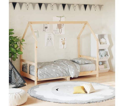 Estructura de cama para niños madera maciza de pino 80x160 cm