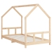 Estructura de cama infantil madera maciza de pino 90x190 cm