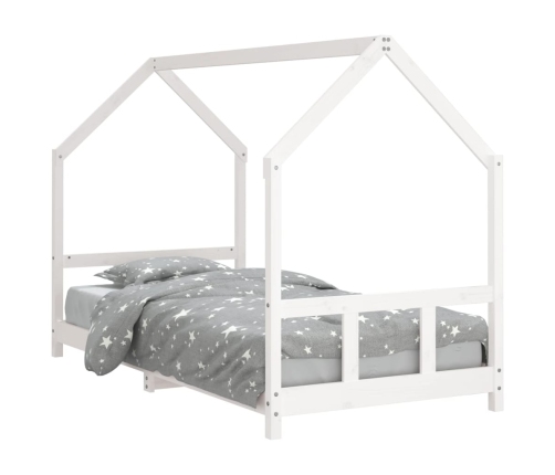 Estructura de cama para niños madera de pino blanco 90x190 cm