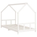 Estructura de cama para niños madera de pino blanco 90x190 cm