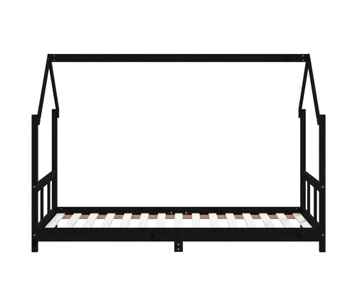 Estructura de cama para niños madera de pino negro 90x190 cm