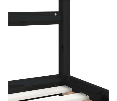 Estructura de cama para niños madera de pino negro 90x190 cm