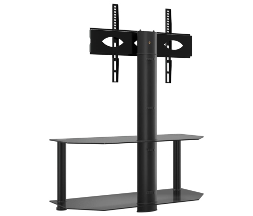 Mueble de TV de esquina 2 niveles para 32-70 pulgadas negro