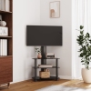 Mueble de TV de esquina 3 niveles para 32-70 pulgadas negro