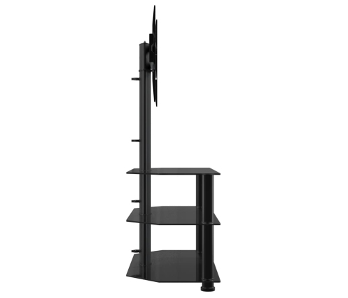 Mueble de TV de esquina 3 niveles para 32-70 pulgadas negro