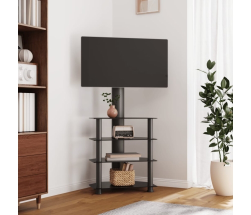 vidaXL Mueble de TV de esquina 4 niveles para 32-70 pulgadas negro