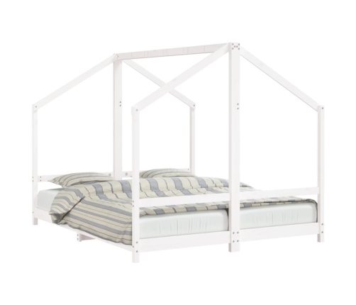 Estructura de cama para niños madera pino blanco 2x(80x200) cm