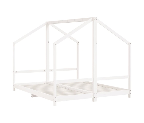 Estructura de cama para niños madera pino blanco 2x(80x200) cm