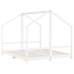 Estructura de cama para niños madera pino blanco 2x(80x200) cm