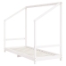 Estructura de cama para niños madera pino blanco 2x(80x200) cm