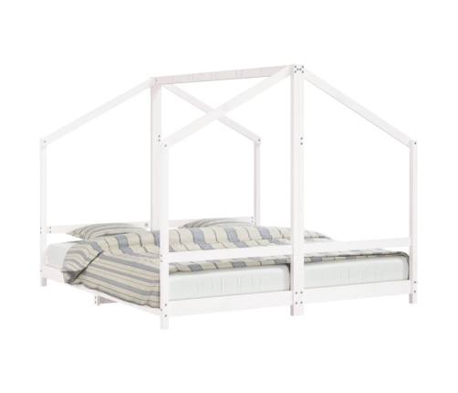 Estructura de cama para niños madera pino blanco 2x(90x200) cm