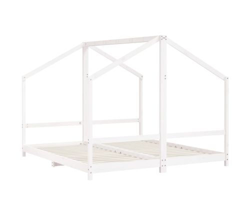 Estructura de cama para niños madera pino blanco 2x(90x200) cm