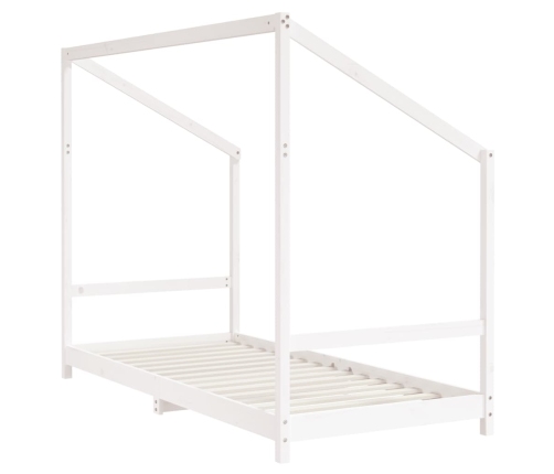 Estructura de cama para niños madera pino blanco 2x(90x200) cm