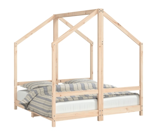 Estructura de cama deniños madera maciza de pino 2x(70x140) cm