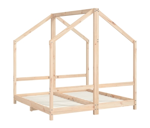 Estructura de cama deniños madera maciza de pino 2x(70x140) cm