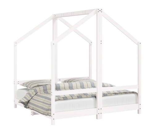 Estructura de cama para niños madera de pino blanco 2x(70x140)