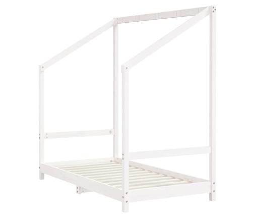 Estructura de cama de niños madera de pino blanco 2x(80x160) cm