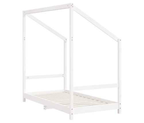 Estructura de cama de niños madera de pino blanco 2x(80x160) cm