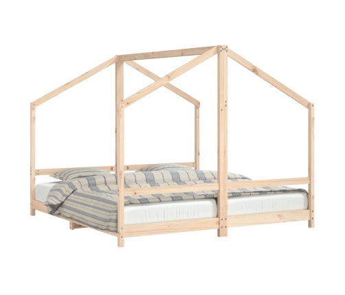 Estructura de cama de niños madera maciza de pino 2x(90x160) cm