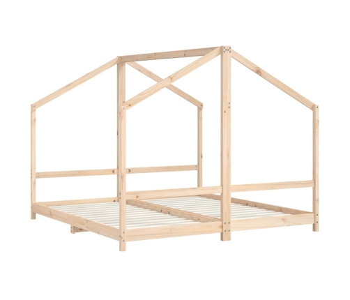 Estructura de cama de niños madera maciza de pino 2x(90x160) cm