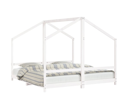 Estructura de cama para niños madera pino blanco 2x(90x190) cm