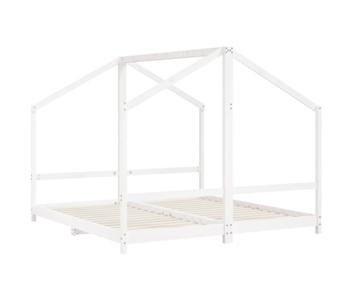 Estructura de cama para niños madera pino blanco 2x(90x190) cm