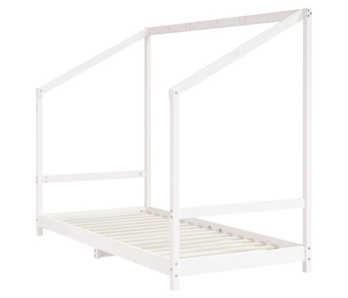 Estructura de cama para niños madera pino blanco 2x(90x190) cm