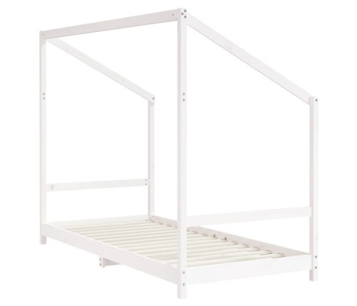 Estructura de cama para niños madera pino blanco 2x(90x190) cm