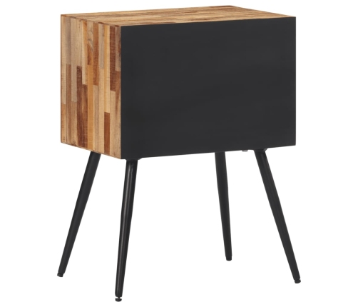 Mesita de noche madera maciza de teca 47x31,5x60 cm