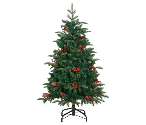 Árbol de Navidad artificial con piñas y bayas 150 cm