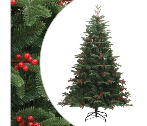 Árbol de Navidad artificial con piñas y bayas 180 cm