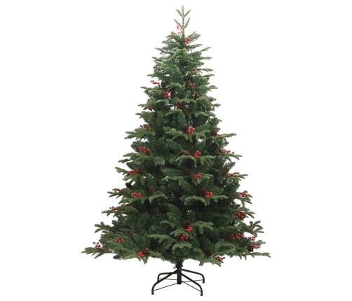 Árbol de Navidad artificial con piñas y bayas 180 cm